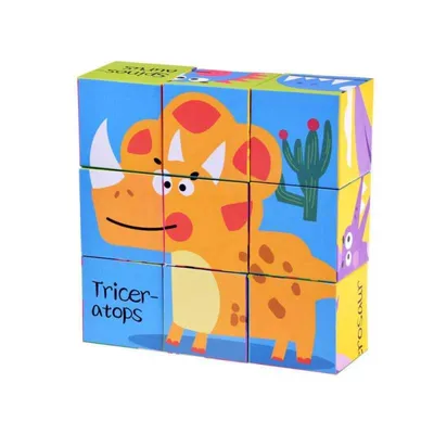 Obrázok produktu pre Veľké obrázkové kocky Dinosaury, 9ks Jokomisiada