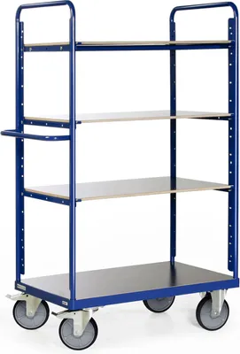 Produktbild von Bako Logistiksysteme Etagenwagen F600 mit 4 Ladeflächen 500kg Tragkraft 1500mm hoch 850x500mm
