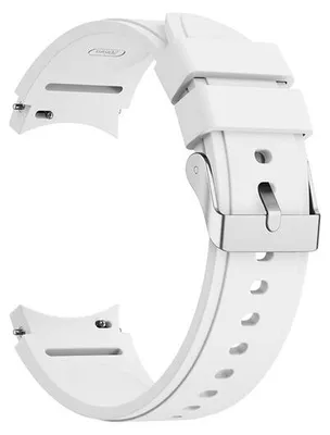 Produktbild von By Qubix passend für Samsung Galaxy Watch 4 Classic - 42mm & 46mm - Silikon-Sportarmband - Weiß