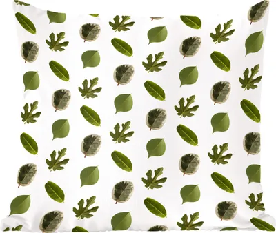 Produktbild von MuchoWow® Zierkissen Sofakissen Wohnzimmer Dekokissen 60x60 cm Natur - Blätter - Muster - Sitzfläche - Foto Polster