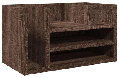 Zdjęcie produktu dla vidaXL Organizer na biurko brązowy dąb 44,5x24x25 cm Materiał drewnopochodny
