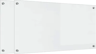 Immagine prodotto di vidaXL Alzatina da cucina 2 pezzi Trasparente 100 x 50 cm Vetro temperato
