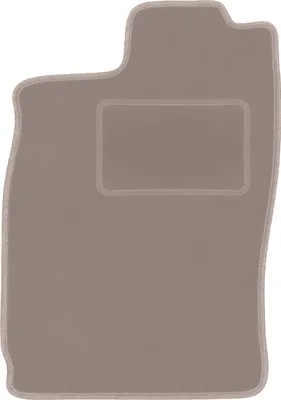 Produktbild von Fahrerfußmatte Velours beige passend für Saab 900 II (1994-1995, Cabrio) – mit Befestigungen – passgenau