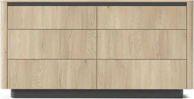 Produktbild von Breite Kommode FOLEY – Eiche cremona / schwarz