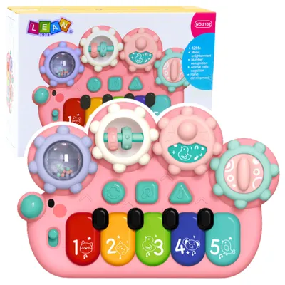 Productafbeelding van Interactieve piano voor kinderen, tandwielen roze