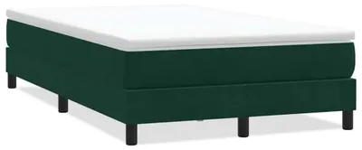 Produktbild von vidaXL Boxspringbett ohne Matratze Dunkelgrün 120x220 cm Samt