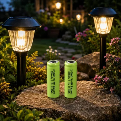 Produktbild von 2 Stück LogiCell 2/3AAA NI-MH-Akku 300mAh, 1,2V Flat Top ohne Lötfahne, Solar Batterie für Solarprodukte Solarlampen LED Gartenleuchte Wiederaufladbar