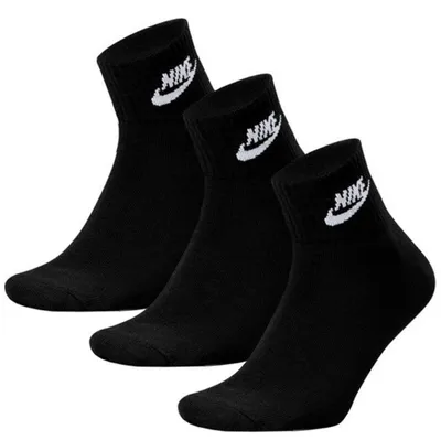 Image de Nike - Chaussettes courtes « Everyday Essential » pour hommes/femmes unies (lot de 3) PP3848 (37 EU - 42 EU) (noir)