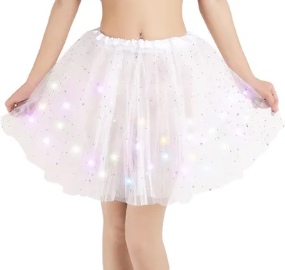 Productafbeelding van LED Lichtgevende Tutu Rok voor Dames en Meisjes | Feestelijk Ballet Kostuum met Knipperlichten