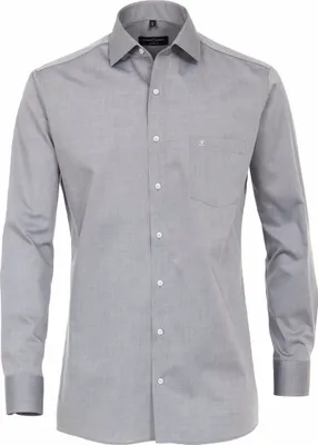 Produktbild von CASAMODA Herren Businesshemd Langarm Kent Modern-Fit Silbergrau 48