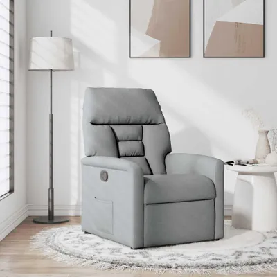 Produktbild von vidaXL Relaxsessel Hellgrau Stoff