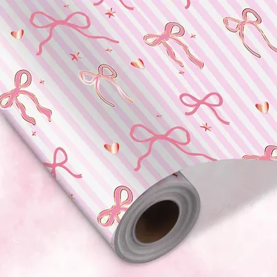 Productafbeelding van Cadeaupapier Rol met Strikkenmotief 43 cm x 15 m