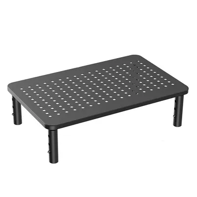 Produktbild von Monitorständer, Laptop Ständer, Schreibtisch Organizer, 3-stufige Höhenverstellung, Ergonomisches Design, Aluminiumplatte mit Kühlung, Schwarz