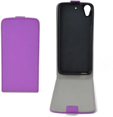 Produktbild von Flip Schutz Hülle für HTC Desire 626 Lila Kunstleder Slim Flex