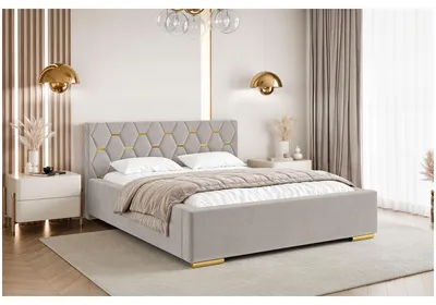 Produktbild von MEBLINI Versal Polsterbett 120x200 mit Stauraum - Lattenrost und Bettkasten - Kopfteil Bett mit Stauraum - Doppelbett - Stauraumbett -  Betten - 120x200 - Taupe Samt/H3 Matratze