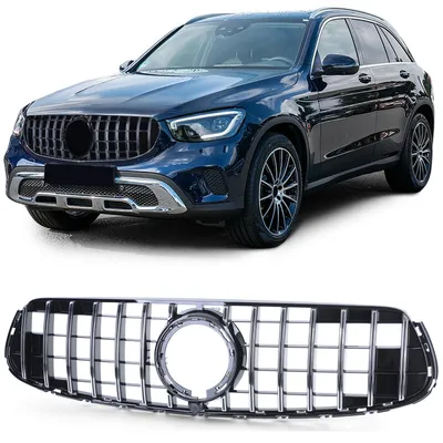 Sport Kühlergrill Schwarz Glanz passt für Mercedes GLC X253 2020- mit AMG Paket – Produktansicht