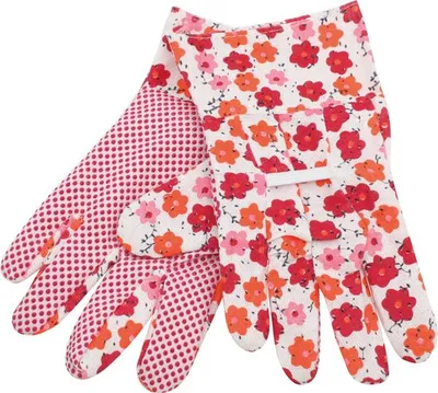 Produktbild von Gartenhandschuhe Damen bunt bedruckt Blumenmotive