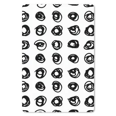 Produktbild von MuchoWow® Mauspad Mousepad Polka dots - Weiß - Schwarz - Muster 18x27 cm - Mousepads - Maus Mat - Pad - Mausunterlage