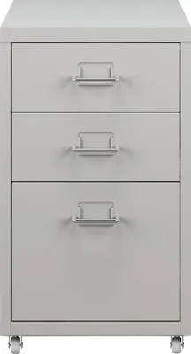 Produktbild von Rollcontainer 'Kökar' mit 3 Schubladen Stahl 48 x 28 x 41 cm Weiß matt
