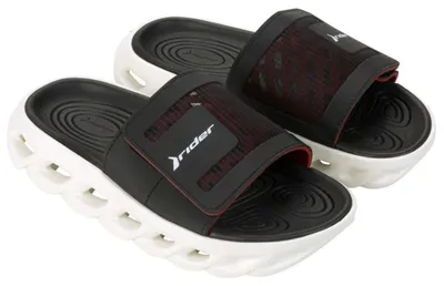 Produktbild von Herren-Flip-Flops Rider R Power Schwarz mit dicker Sohle und Löchern 45,5
