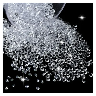 Produktbild von Stück Deko-Diamanten, 6 mm Acryl-Diamanten, transparente Kristalle für Vasenfüllung, Hochzeitsgeschenke, Tischmittelstücke