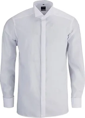 Produktbild von OLYMP Luxor modern fit overhemd, smoking overhemd, wit, gladde stof met wing kraag