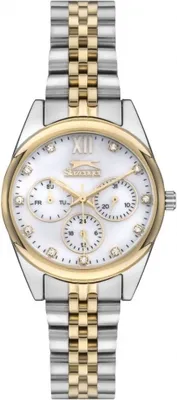 Produktbild von Damenarmbanduhr SLAZENGER SL.09.1990.4.03 in goldener Mode als Geschenk