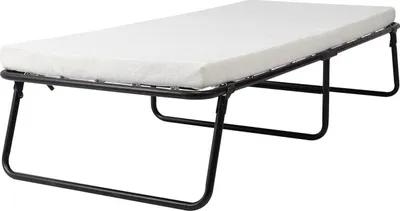 Immagine prodotto di Letto pieghevole per adulti - Con materasso - 80x190 cm - Letto per ospiti - Letto singolo pieghevole - Salvaspazio