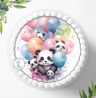 Produktbild von Für die Geburtstags Torte ein Tortenaufleger, Zuckerbild mit dem Motiv: Happy Birthday, Essbares Foto für Torten, Fondant, Ø 20cm, 2070z