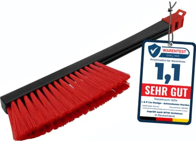 Obrázok produktu pre Snehová kefa na auto MURSKA rýchly, jednoduchý a bezproblémový zametač snehu na aute 395 mm snehová kefa - metla na sneh Fínsko Čierna červená