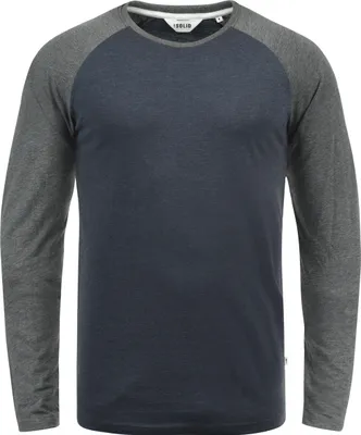 Produktbild von Solid SDBastien Herren Longsleeve Langarmshirt Shirt mit Rundhalsausschnitt Baumwollmischung Regular fit