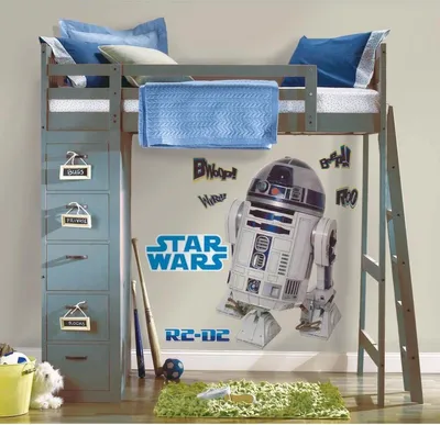 Zdjęcie produktu dla Naklejka ścienna R2D2 duża 45x101 cm