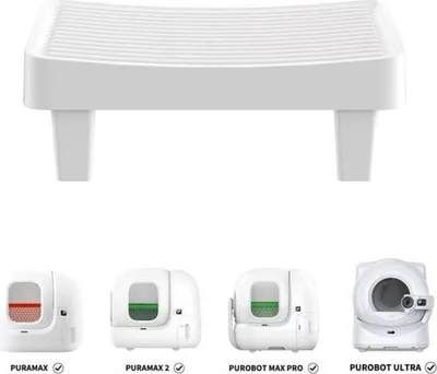 Produktbild von Trittstufe für Katzentoilette, PETKIT PURAMAX & PuroBOT kompatibel, Anti-Rutsch, 33,5 x 11,5 x 20 cm, Weiß
