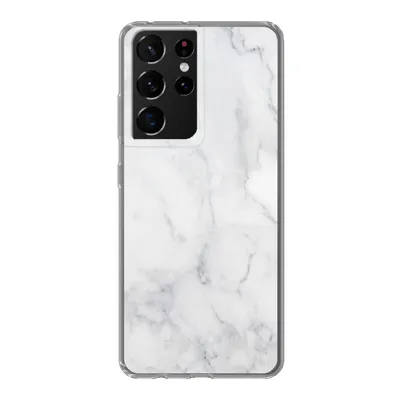 Produktbild von MuchoWow® Handyhülle Schutzhülle Hülle für Samsung Galaxy S21 Ultra Marmor - Weiß - Grau - Luxus - Marmoroptik - Stein Silikon Softcase Handy Hülle - Mobiltelefon