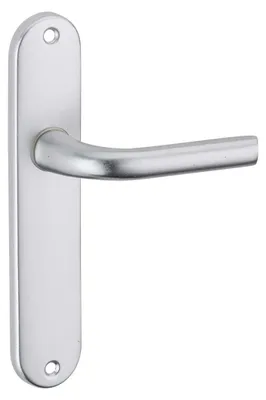 Image de Ensemble de poignées pour porte intérieure Leto sans trou, carré 7mm, entr'axes 165mm, argent - THIRARD