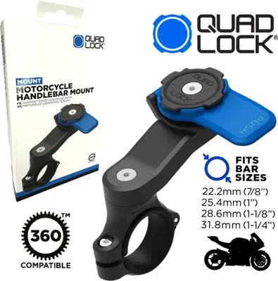 Produktbild von QUAD LOCK Motorrad Lenkerhalterung V2 für Handy ,Smarthones , Actioncams