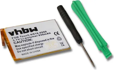 Produktbild von vhbw Akku kompatibel mit Apple iPod Touch A1367, 4. Gen., 4th Generation, 4G MP3-Player Musik Player (930 mAh, 3,7 V, Li-Polymer)