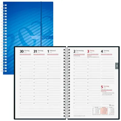 Produktbild von rido/idé Wochenkalender Modell futura 2 2023 Blattgröße 14,8 x 20,8 cm blau