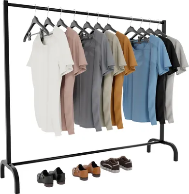 Produktbild von Kleiderständer NOAH - 150x38x120cm, Metall, Schwarz | Kleiderstange Jackenständer Klamottenständer