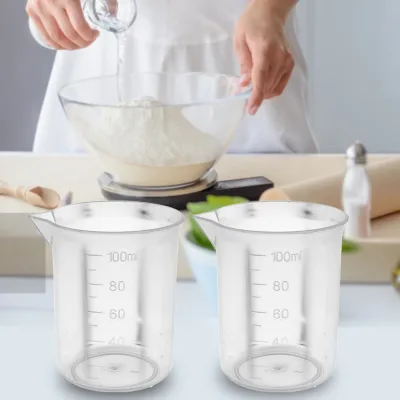 Produktbild von 100 ml Messung Tasse Nicht-Stick-Mehrzweck-Plastik-Anti-Drip-Düsenmischbecher Laborausrüstung