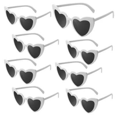 Produktbild von Yicaam 8 Paare Herzförmige Sonnenbrille für Frauen, Vintage Retro Liebe Herz-Bri