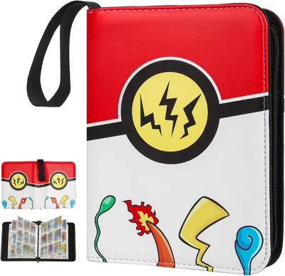 Produktbild von pokemon Sammelkarten Album, 900 Sammelalbum für Karten, 50 Seiten Pockets Trading Cards Mappe, Karten Ordner für Kinder, Sammelkartenalben