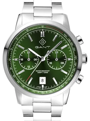 Produktbild von GANT Herrenuhr Quarzuhr silber / grün onesize Herren 42 mm G196002, G196003