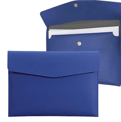 Produktbild von Dokumententasche A4 Kunstleder Dunkelblau Wasserdicht Organizer 33x24cm