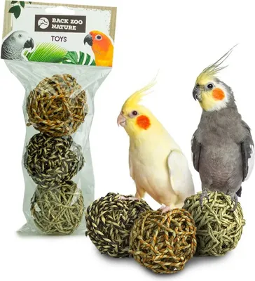 Produktbild von Natürliche Seegrasbälle klein - 3er-Set Größe M für alle Papageien