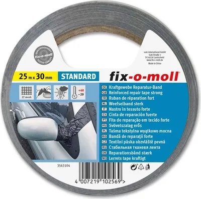 Produktbild von Reparaturband fix-o-moll Standard silber 25m x 30mm
