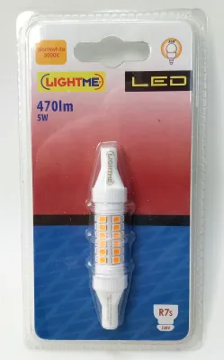 Produktbild von Lightme LM85152 R7S 78MM 5W 830 LED-Lampe, Sockel R7s-15, 5 Watt, Warmweiß, 2700 K,