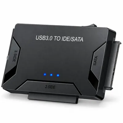 Produktbild von L40C USB 3.0 IDE SATA Adapter Konverter für 2.5″ & 3.5″ HDD SSD – Externes Festplatten-Kabel, Hot Swap