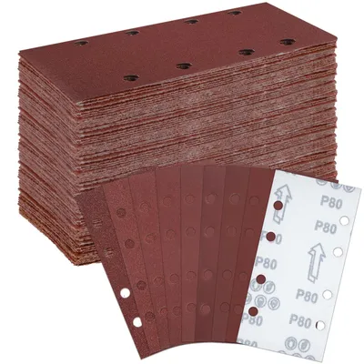 Productafbeelding van Schuurpapier set, 56 stuks, 93x185 mm, korrelgroottes: 40/60/80/120/180/240/320/400