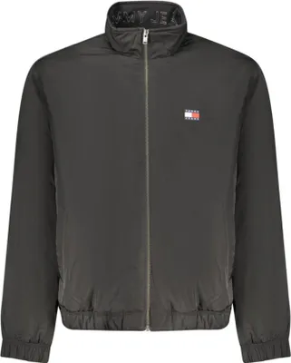 A studio shot of a black jacket.